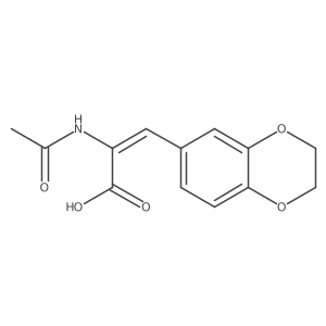 2-(Acetylamino)-3-(2,3-dihydro-1,4-benzodioxin-6-yl)-2-propenoic acid Structure