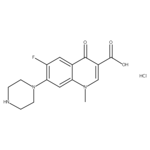 N-Demethyl Norfloxacin Hydrochloride结构式