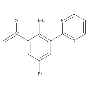 4-Bromo-2-nitro-6-(pyrimidin-2-yl)benzenamine Structure