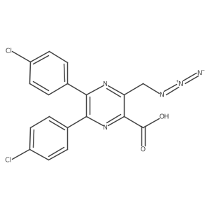 3-(Azidomethyl)-5,6-bis(4-chlorophenyl)pyrazine-2-carboxylic acid Structure