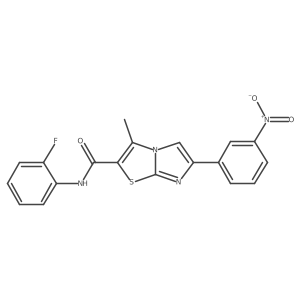 N-(2-fluorophenyl)-3-methyl-6-(3-nitrophenyl)imidazo[2,1-b][1,3]thiazole-2-carboxamide Structure