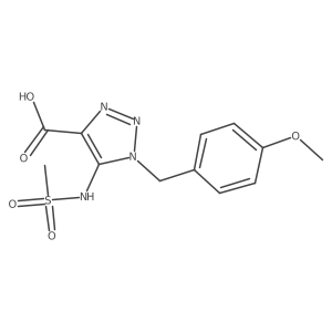 1-(4-Methoxybenzyl)-5-[(methylsulfonyl)amino]-1H-1,2,3-triazole-4-carboxylic acid结构式