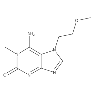 6-Amino-7-(2-methoxyethyl)-1-methylpurin-2-one Structure