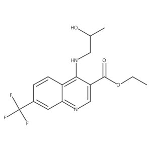 Ethyl 4-((2-hydroxypropyl)amino)-7-(trifluoromethyl)quinoline-3-carboxylate Structure