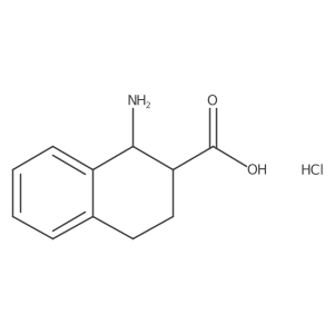 (1R,2S)-1-Amino-1,2,3,4-tetrahydronaphthalene-2-carboxylic acid hydrochloride Structure