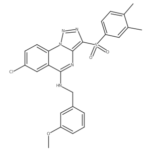 7-chloro-3-((3,4-dimethylphenyl)sulfonyl)-N-(3-methoxybenzyl)-[1,2,3]triazolo[1,5-a]quinazolin-5-amine结构式