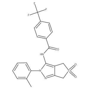 N-(5,5-dioxido-2-(o-tolyl)-4,6-dihydro-2H-thieno[3,4-c]pyrazol-3-yl)-4-(trifluoromethyl)benzamide结构式