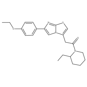 2-(6-(4-Ethoxyphenyl)imidazo[2,1-b]thiazol-3-yl)-1-(2-ethylpiperidin-1-yl)ethanone Structure