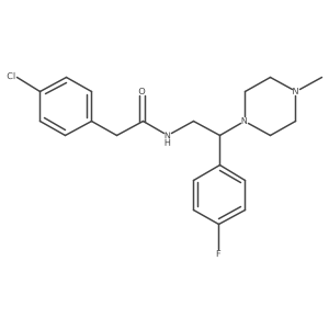 2-(4-chlorophenyl)-N-[2-(4-fluorophenyl)-2-(4-methylpiperazin-1-yl)ethyl]acetamide结构式