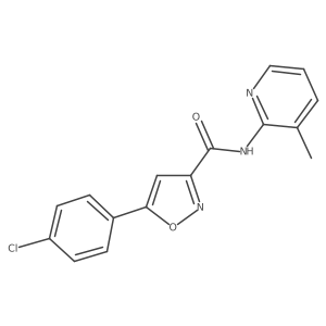 5-(4-chlorophenyl)-N-(3-methylpyridin-2-yl)-1,2-oxazole-3-carboxamide结构式