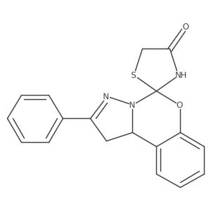 2-phenyl-1,10b-dihydro-4'H-spiro[pyrazolo[1,5-c][1,3]benzoxazine-5,2'-[1,3]thiazolidin]-4'-one结构式