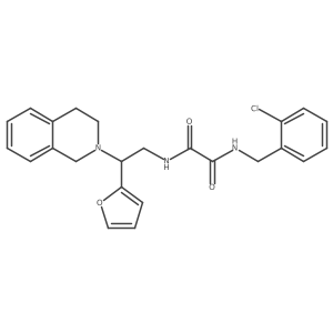 N1-(2-chlorobenzyl)-N2-(2-(3,4-dihydroisoquinolin-2(1H)-yl)-2-(furan-2-yl)ethyl)oxalamide Structure