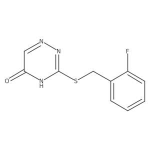 3-((2-Fluorobenzyl)thio)-1,2,4-triazin-5(4H)-one结构式