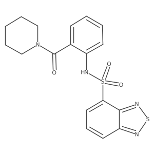 1-[2-[(2,1,3-Benzothiadiazol-4-ylsulfonyl)amino]-benzoyl]-piperidine结构式