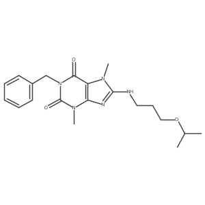 1-benzyl-8-((3-isopropoxypropyl)amino)-3,7-dimethyl-1H-purine-2,6(3H,7H)-dione Structure