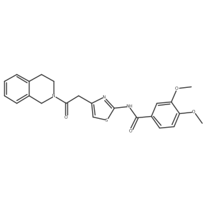N-(4-(2-(3,4-dihydroisoquinolin-2(1H)-yl)-2-oxoethyl)thiazol-2-yl)-3,4-dimethoxybenzamide Structure