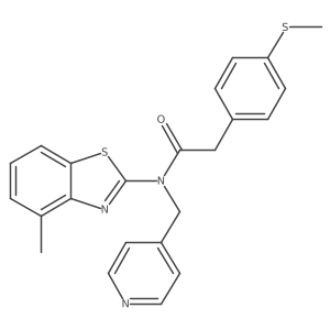 N-(4-methylbenzo[d]thiazol-2-yl)-2-(4-(methylthio)phenyl)-N-(pyridin-4-ylmethyl)acetamide结构式