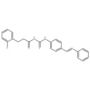 Benzenepropanamide, 2-chloro-N-[[[4-(2-phenyldiazenyl)phenyl]amino]thioxomethyl]- Structure