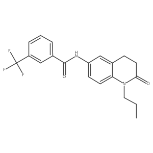 N-(2-oxo-1-propyl-1,2,3,4-tetrahydroquinolin-6-yl)-3-(trifluoromethyl)benzamide结构式
