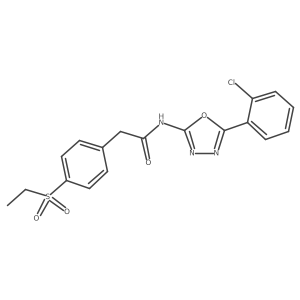 N-[5-(2-chlorophenyl)-1,3,4-oxadiazol-2-yl]-2-[4-(ethanesulfonyl)phenyl]acetamide Structure