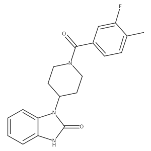1-(1-(3-fluoro-4-methylbenzoyl)piperidin-4-yl)-1H-benzo[d]imidazol-2(3H)-one Structure