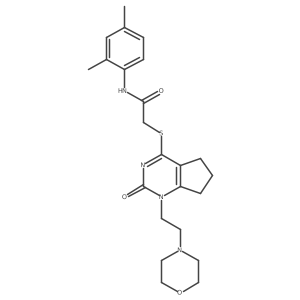 N-(2,4-dimethylphenyl)-2-((1-(2-morpholinoethyl)-2-oxo-2,5,6,7-tetrahydro-1H-cyclopenta[d]pyrimidin-4-yl)thio)acetamide Structure