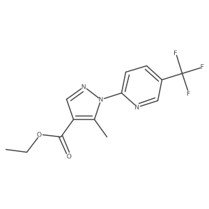 ethyl 5-methyl-1-[5-(trifluoromethyl)pyridin-2-yl]-1H-pyrazole-4-carboxylate结构式