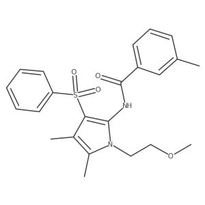 N-[1-(2-methoxyethyl)-4,5-dimethyl-3-(phenylsulfonyl)-1H-pyrrol-2-yl]-3-methylbenzamide结构式