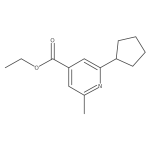 2-Cyclopentyl-6-methyl-isonicotinic acid ethyl ester Structure
