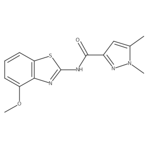 N-(4-methoxybenzo[d]thiazol-2-yl)-1,5-dimethyl-1H-pyrazole-3-carboxamide Structure