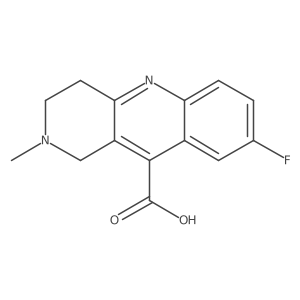 8-Fluoro-2-methyl-1H,2H,3H,4H-benzo[B]1,6-naphthyridine-10-carboxylic acid结构式