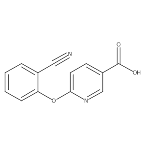 6-(2-Cyanophenoxy)-3-pyridinecarboxylic acid结构式
