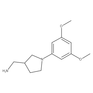 [1-(3,5-Dimethoxyphenyl)pyrrolidin-3-yl]methanamine Structure