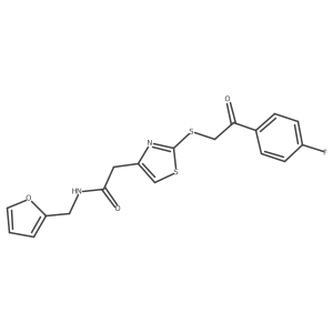 2-(2-{[2-(4-fluorophenyl)-2-oxoethyl]sulfanyl}-1,3-thiazol-4-yl)-N-[(furan-2-yl)methyl]acetamide Structure