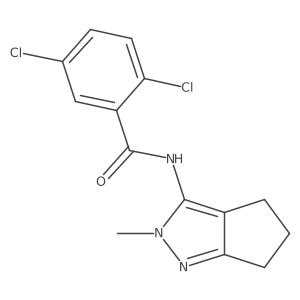 2,5-dichloro-N-{2-methyl-2H,4H,5H,6H-cyclopenta[c]pyrazol-3-yl}benzamide结构式