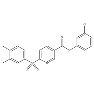 N-(3-chlorophenyl)-6-((3,4-dimethylphenyl)sulfonyl)nicotinamide结构式