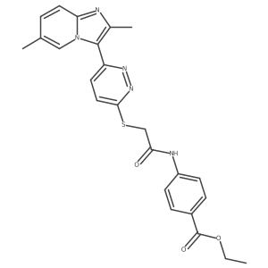 Ethyl 4-{2-[(6-{2,6-dimethylimidazo[1,2-a]pyridin-3-yl}pyridazin-3-yl)sulfanyl]acetamido}benzoate Structure