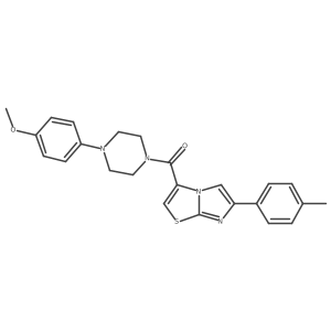 (4-(4-Methoxyphenyl)piperazin-1-yl)(6-(p-tolyl)imidazo[2,1-b]thiazol-3-yl)methanone结构式