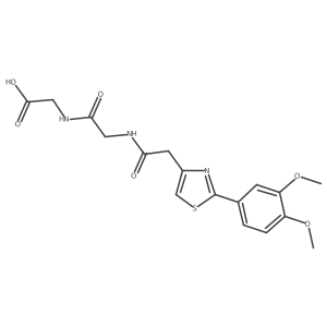 N-{[2-(3,4-dimethoxyphenyl)-1,3-thiazol-4-yl]acetyl}glycylglycine结构式