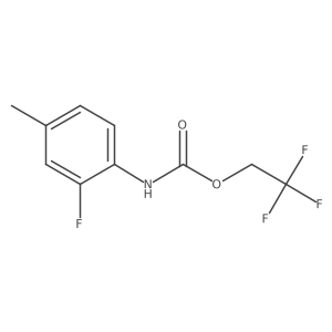 2,2,2-trifluoroethyl N-(2-fluoro-4-methylphenyl)carbamate Structure
