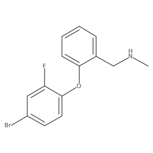 {[2-(4-Bromo-2-fluorophenoxy)phenyl]methyl}(methyl)amine结构式