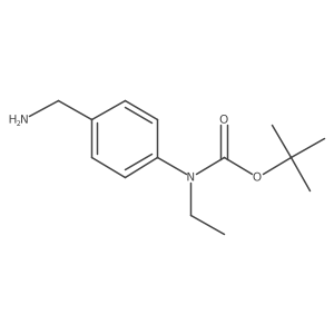 tert-butyl N-[4-(aminomethyl)phenyl]-N-ethylcarbamate Structure