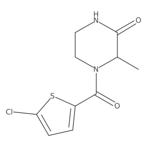 4-(5-Chlorothiophene-2-carbonyl)-3-methylpiperazin-2-one Structure