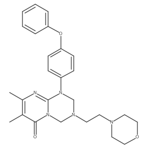7,8-dimethyl-3-[2-(morpholin-4-yl)ethyl]-1-(4-phenoxyphenyl)-1,2,3,4-tetrahydro-6H-pyrimido[1,2-a][1,3,5]triazin-6-one Structure