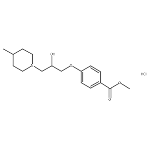 Methyl 4-(2-hydroxy-3-(4-methylpiperidin-1-yl)propoxy)benzoate hydrochloride Structure