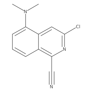 3-Chloro-5-(dimethylamino)isoquinoline-1-carbonitrile结构式