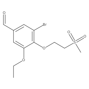 3-Bromo-5-ethoxy-4-[2-(methylsulfonyl)ethoxy]benzaldehyde结构式