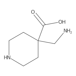 4-(aminomethyl)-4-Piperidinecarboxylic acid Structure