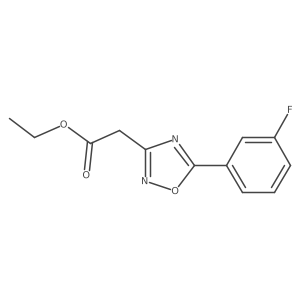 [5-(3-Fluoro-phenyl)-[1,2,4]oxadiazol-3-yl]-acetic acid ethyl ester结构式