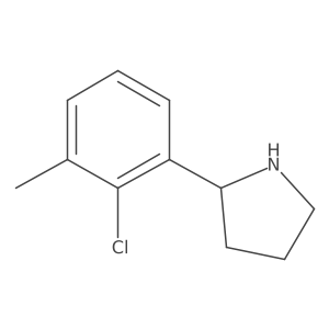 (S)-2-(2-Chloro-3-methylphenyl)pyrrolidine结构式